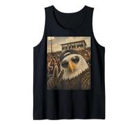 Eagle Student Funny Meme Selfie Vintage Home Game Day Mascota Camiseta sin Mangas