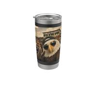 Eagle Student Funny Meme Selfie Vintage Home Game Day Mascota Vaso térmico de acero inoxidable de doble pared