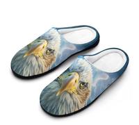 Eagle Thunder - Pantuflas de franela para hombre, espuma viscoelástica, suaves, cálidas, estampadas, Estilo 23, 43/44 EU