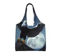Eagle under the stars - Bolsa de lona estampada para mujer, bolsa de hombro ligera