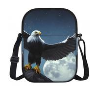 Eagle under the stars - Bolso cruzado pequeño con cremallera para mujer, impermeable, casual, para viajes, cartera de teléfono
