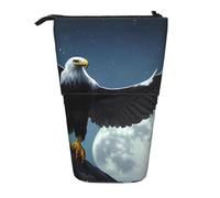 Eagle Under The Stars - Estuche extensible para lápices, tela Oxford multidiseño, altura ajustable, bolsa de cosméticos multiusos