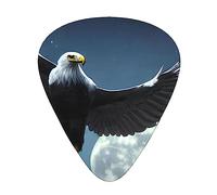 Eagle Under The Stars - Juego de 12 púas para guitarra, 3 grosores con funda para bajo, guitarra eléctrica y mucho más.