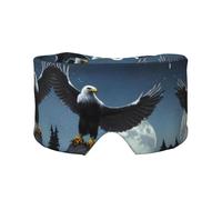 Eagle Under The Stars - Máscara para dormir con diseño de ojeras y orejas, bloquea la luz, ajustable, ideal para viajes, meditación y yoga
