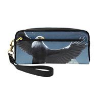 Eagle Under The Stars - Neceser pequeño para maquillaje, estuche de doble cara de piel sintética