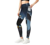 Eagle Under the Stars - Pantalones de yoga con bolsillo para mujer, leggings elásticos suaves de cintura alta para entrenamiento, gimnasio, uso diario, Negro, L-5XL