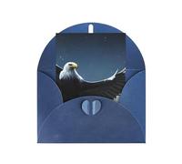Eagle Under The Stars - Tarjetas de felicitación en blanco, tarjetas de agradecimiento y sobres, 4 x 6 pulgadas, #boda, baby shower, fiesta.