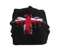 Eagle United Kingdom Flag Slouchy Beanie Hat para Hombres y Mujeres, Baggy Skull Cap Winter Ski Knit Cap Black