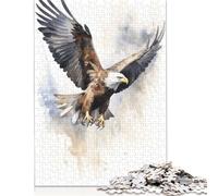 Eagle Watercolor Poster, Picture, Metal Print, Paint by Displate Master Puzzles Imposible,desafío para Adultos Juego Educativo 1000 Piezas Obra De Arte De Juego De para Adultos, Regalos A Partir De 1