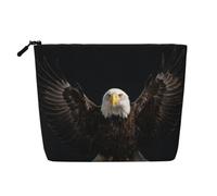 Eagle Wings Spread - Bolsa de maquillaje de lino sintético, ligera para viaje