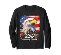 Eagle with 250 Years 1776-2026 Birthday American Manga Larga