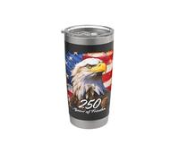 Eagle with 250 Years 1776-2026 Birthday American Vaso térmico de acero inoxidable de doble pared
