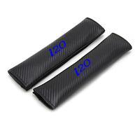 EAGLEG 2 Piezas Almohadilla de Protectores Cinturon de Seguridad de Coche para Hyun-dai i20, Cómodas Hombreras de Fibra de Carbono - Accesorios de Interior,Blue