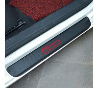 EAGLEG 4 Piezas Engomada Tiras Umbral Fibra Carbon Coche para Fi-at 500 500x 500l Panda Tipo Punto Bravo, Protector De Pedal De Umbral De Puerta CarroceríA DecoracióN Accesorios, 500 Red