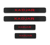 EAGLEG 4 Piezas Pegatina para Umbral de Coche para REN-Ault KADJAR, Película Protectora Estribos Fibra Carbono Autoadhesivo Puerta Guardias del Borde Decoración Accesorios,Red