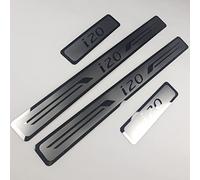 EAGLEG 4 Piezas Protector de Umbral de Puerta de Coche para Hyun-dai i20 2015-2019 2020 2021 2022, Ajuste del Umbral del Pedal de Desgaste Placa de Protección Accesorios, Acero Inoxidable,Silver