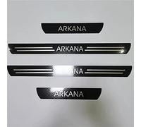 EAGLEG 4 Piezas Protector de Umbral de Puerta de Coche para REN-Ault ARKANA XM3 2019 2020 2021, Ajuste del Umbral del Pedal de Desgaste Placa de Protección Accesorios, Acero Inoxidable,Black