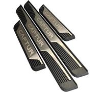 EAGLEG 4 Piezas Protector de Umbral de Puerta de Coche para REN-Ault Captur 2015-2020, Ajuste del Umbral del Pedal de Desgaste Placa de Protección Accesorios, Acero Inoxidable,Silver