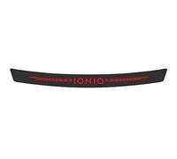 EAGLEG Coche Fibra Carbono Protector para Parachoques Trasero para Hyun-dai IONIQ, Maletero Placa del Umbral Protector Antirrayas Maletero Sticker Accesorios,Red