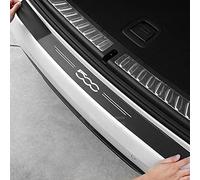 EAGLEG Tira Protectora Parachoques Trasero Coche para FI-AT 500, Placa de Umbral de Maletero de Fibra de Carbono Antiarañazos Pegatina Adhesiva Fuerte Accesorios Decorativos Estilo,Black