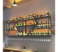 Eagleize Estante de pared para botellas de vino, estante de almacenamiento de pared, estante de almacenamiento de botellas, estante de almacenamiento de botellas, estantes de vino LED, estantes de