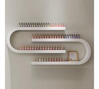 Eagleize Estante montado en la pared para botellas de esmalte de uñas, estante de almacenamiento de perfume de aceite esencial en forma de U, organizador multifuncional para colgar en salón/belleza