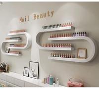 Eagleize Estante montado en la pared para botellas de esmalte de uñas, estante de almacenamiento de perfume de aceite esencial en forma de U, organizador multifuncional para colgar en salón/belleza