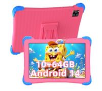 EagleSoar Tablet para Niños 10 Pulgadas, Android 14 Octa-Core, 10 GB RAM+64GB ROM, 1280 * 800 IPS, 6000mAh, Cámara Doble, Parental Controls, WiFi 6, Bluetooth, con EVA Caso