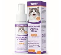 Eagou Diary Spray Calmante para Gatos con Feromonas, Feromonas Faciales Felinas para Gatos, Estrés, Agresión, Marcaje con Orina, Maullidos, Arañazos, Mudanzas, Viajes, Rocíalo sobre el Gato