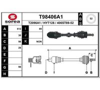 EAI Eje Motriz Delantero Derecho para Hyundai Santa Fe II CM Sorento XM T98406A1
