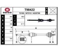 EAI Eje Motriz Delantero Derecho para Nissan Qashqai + 2 I J10 JJ10 Koleos Hy _