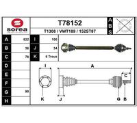 EAI Eje Motriz Delantero Derecho para VW Golf IV Variante 1J5 1J1 New Beetle 9C1
