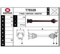 EAI Eje Motriz Delantero Derecho para VW Passat Variant 365 3C5 Touran 1T3