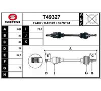 EAI Eje Motriz Delantero Izquierda para Dacia Logan MCV Ks _ Sandero Ls _ US _
