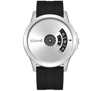 EAJOMIN Relojes de pulsera para hombre, impermeables, geniales, únicos, extraños, divertidos, creativos, de cuarzo, analógicos, para regalos de hombre (G727 plateado negro), G727 plateado negro,