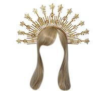 EAJORN Aro de pelo con corona de perlas, accesorio vintage para el cabello para boda, diadema de novia, accesorios para fotos de novia