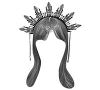EAJORN Aro de pelo con corona de perlas, accesorio vintage para el cabello para boda, diadema de novia, accesorios para fotos de novia