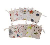 EAJORN Bolsas de muselina de flores de 2.8 x 3.5 pulgadas, bolsas de algodón con cordón para joyas, bolsas para regalo de novia, recuerdos de fiesta