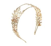 EAJORN Diadema con forma de hojas brillantes para cosplay, serie dorada, estilo griego, para boda, fiesta, corona de hojas