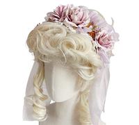 EAJORN Diadema de encaje multicolor con forma de flor para el pelo, con lazo, decoración de escenario, boda, fiesta, mujer, estilo para cabeza