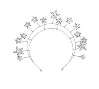 EAJORN Diadema de estrella como diadema para novia como boda como diadema de estrellas con diamantes de imitación, diadema de novia, diadema de boda, diadema de princesa