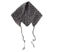 EAJORN Diadema de ganchillo de color sólido, pañuelo para la cabeza, turbante triangular, accesorio de moda