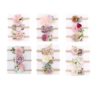 EAJORN Diadema floral para bebés y niñas, diadema con nudo para niños, accesorios para el cabello floral, decoración para fotos de recién nacidos