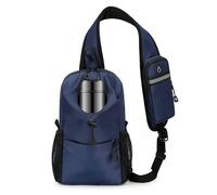 EALRIDV Farbard Bag Men, diseño Ligero de Nylon con una Variedad de Bolsillos, Apertura de saravos de Soporte de Soporte Ajustable, para Actividades al Aire Libre Viajar (Azul)