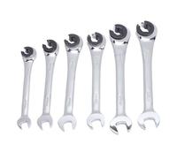 EALRIDV Ratchet keys set, versatile annulus rag key set with 6 sizes for brake lines, wrench set, in the area of tools