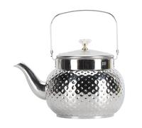 EALRIDV Théière Inox de 1L avec Filtre Amovible, Design Pointillé, Résistante à la Chaleur et Polyvalente pour Cuisines, Hôtels et Restaurants (Dotted 1L)