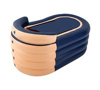 Ealtqund Bañera hinchable para adultos con gorro de ducha, bañera, portátil, XXL, bañera de spa de 220 libras y función de inflado rápido, para piscina, baño familiar, viajes al aire libre, vacaciones