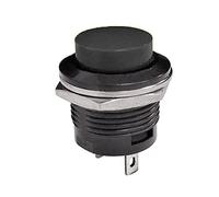 EAMOM 1 pieza R13-507. SPST-NO.Rojo negro blanco amarillo verde azul tapa redonda interruptor de botón AC 6A/125V 3A /250V (Color: negro)