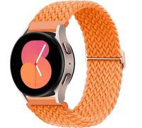 EAMOM Correa de nailon para Samsung Galaxy Watch 7, 6, 5, 4, 40mm, 44mm, 6Classic, 43/47mm, 20mm, 22mm, banda trenzada Solo Loop para Huawei Watch 3 4Pro(Orange,22mm)