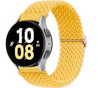 EAMOM Correa de nailon para Samsung Galaxy Watch 7, 6, 5, 4, 40mm, 44mm, 6Classic, 43/47mm, 20mm, 22mm, banda trenzada Solo Loop para Huawei Watch 3 4Pro(Yellow,20mm)